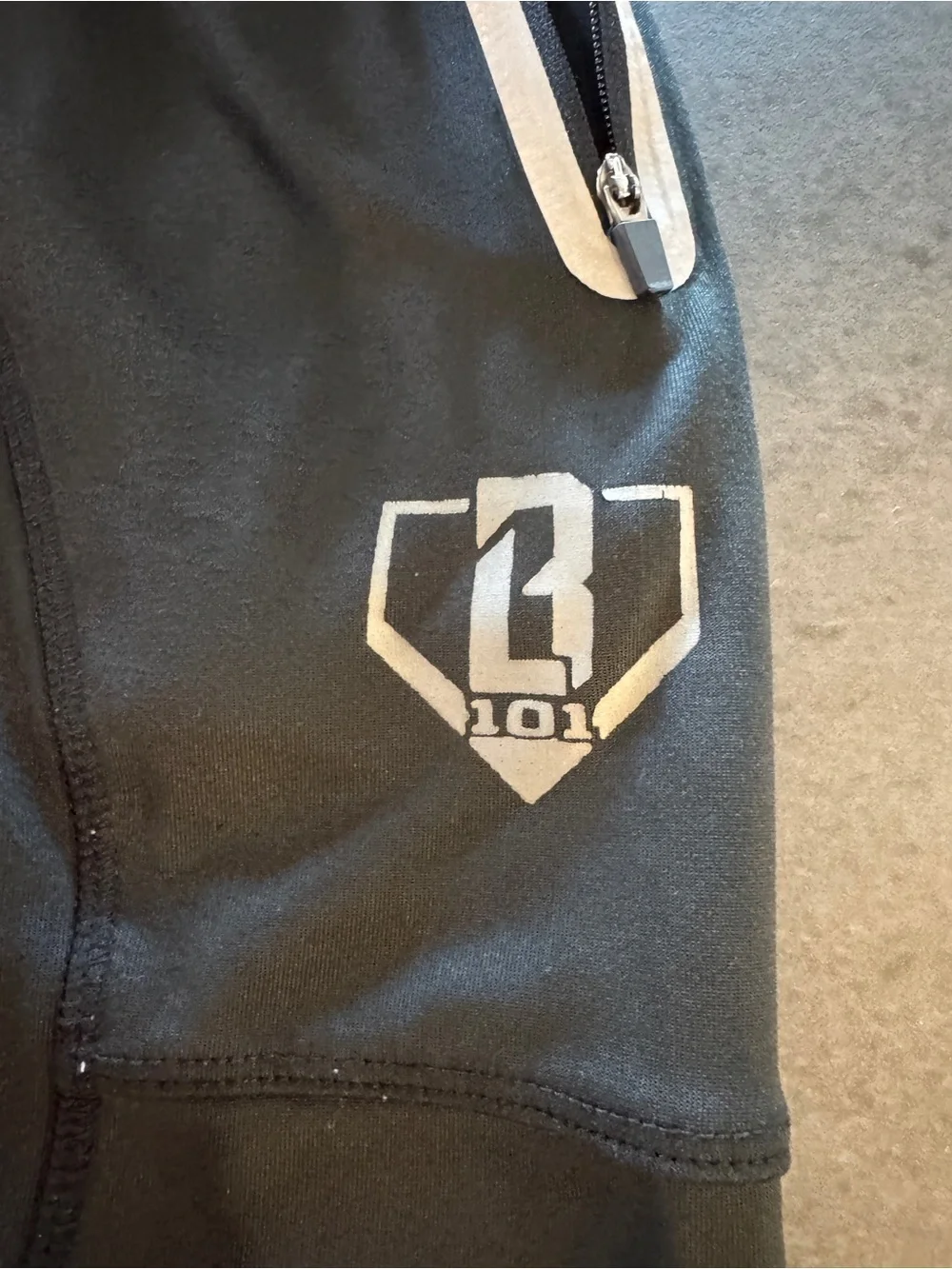 Baseball lifestyle 101  Black Kids Tech Joggers with Reflective Accents